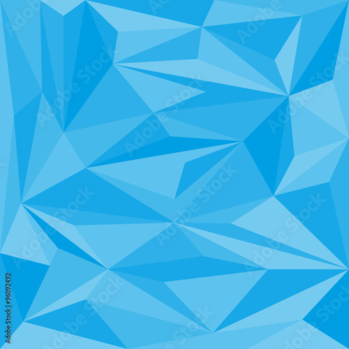 blue abstract geometric rumpled triangular low poly style  graphic background