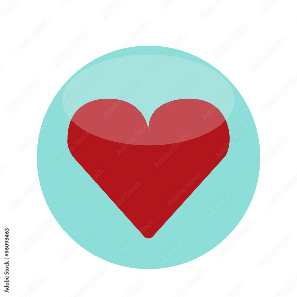 Circle icon with heart Circle icon with heart