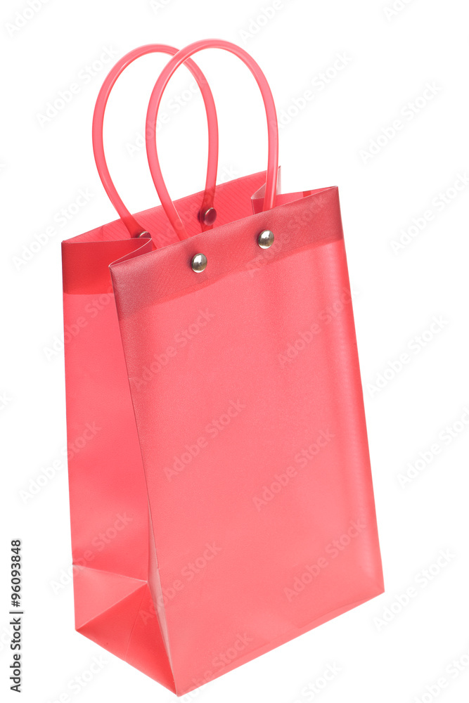 red shopping bag isolated on white background red shopping bag isolated on white background