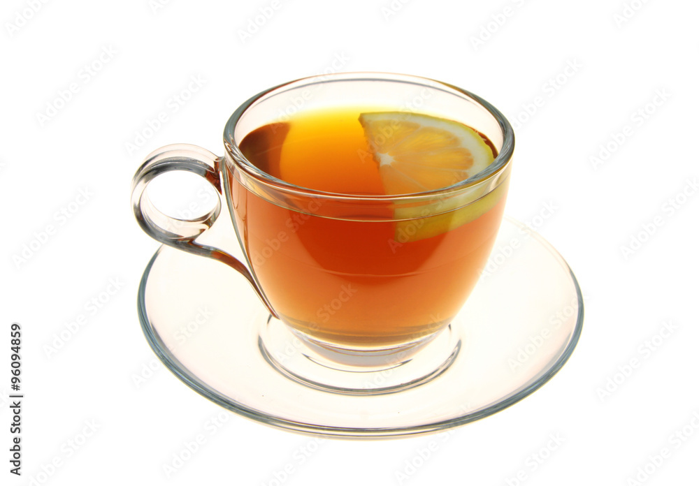Tea in a glass cup with lemon slice
Tea in a glass cup with lemon slice