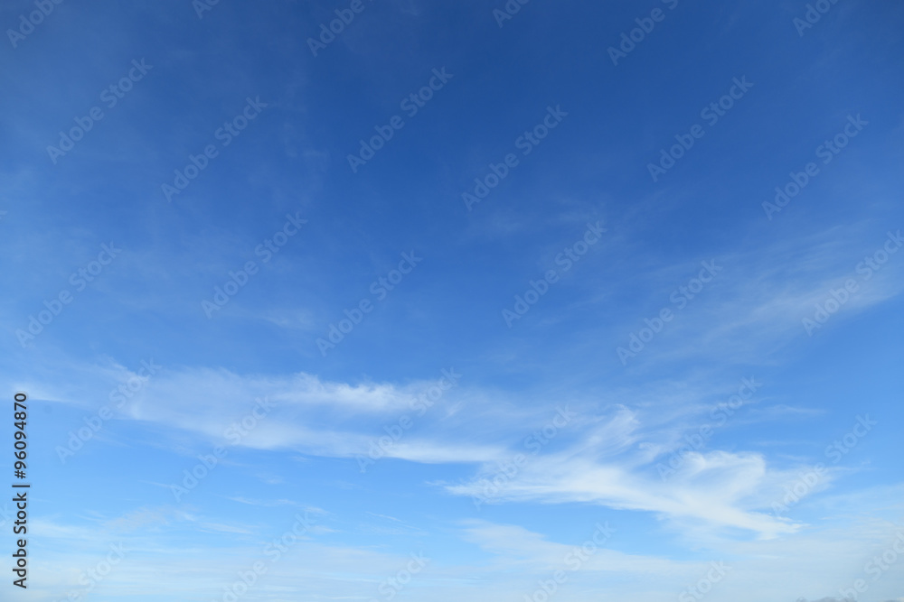 Abstract blue sky background with copy space.