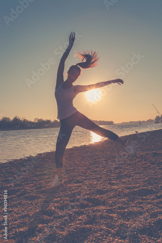 dance on beach photo