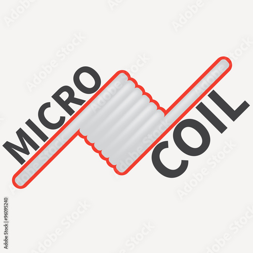Vector illustration of microcoil for vaping