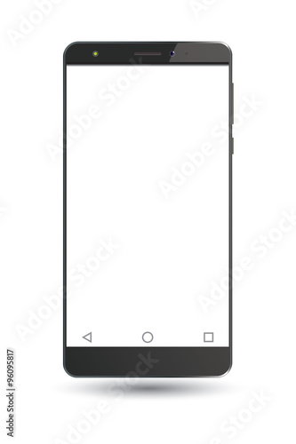 Vector cell phone on white background.