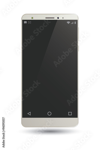 Vector cell phone on white background.