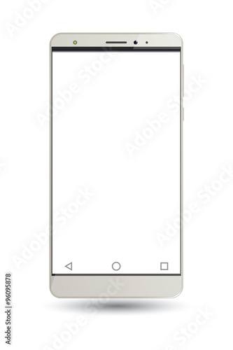 Vector cell phone on white background.