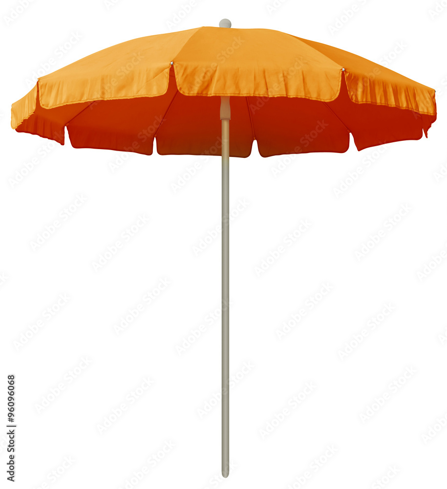 Beach umbrella - orange - obrazy, fototapety, plakaty 