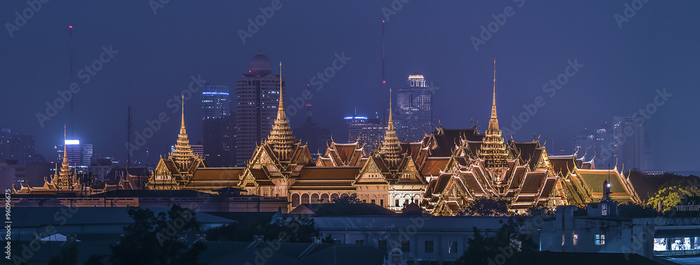 Obraz premium Panorama Grand Palace w Bangkoku