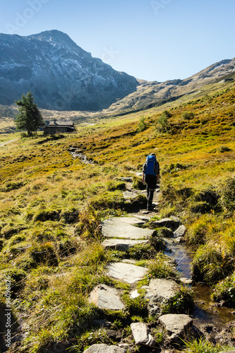 Wandern in Richtung Splügenpass, Schweiz