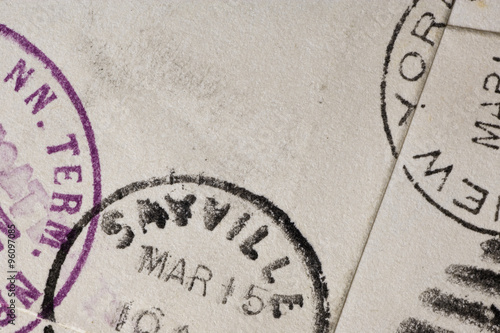 Vintage yellowed envelope