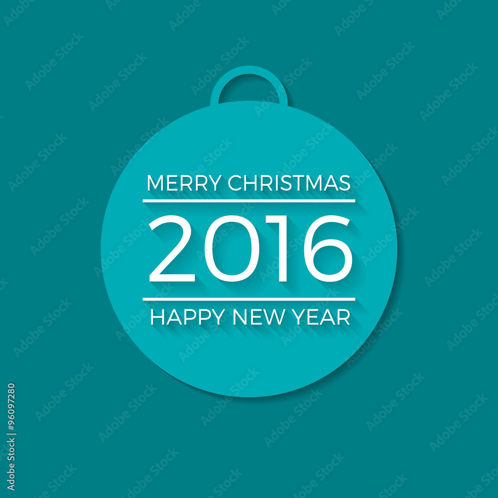 Vector ball merry christmas, happy new year 2016 Vector ball merry christmas, happy new year 2016