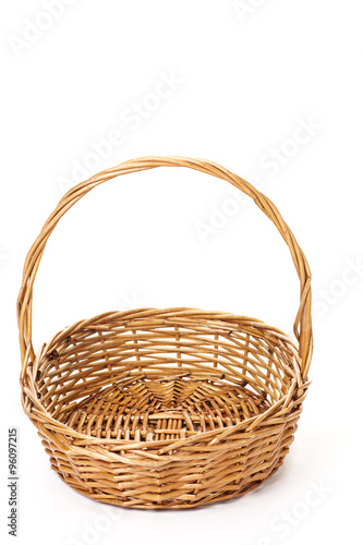 wicker basket isolated