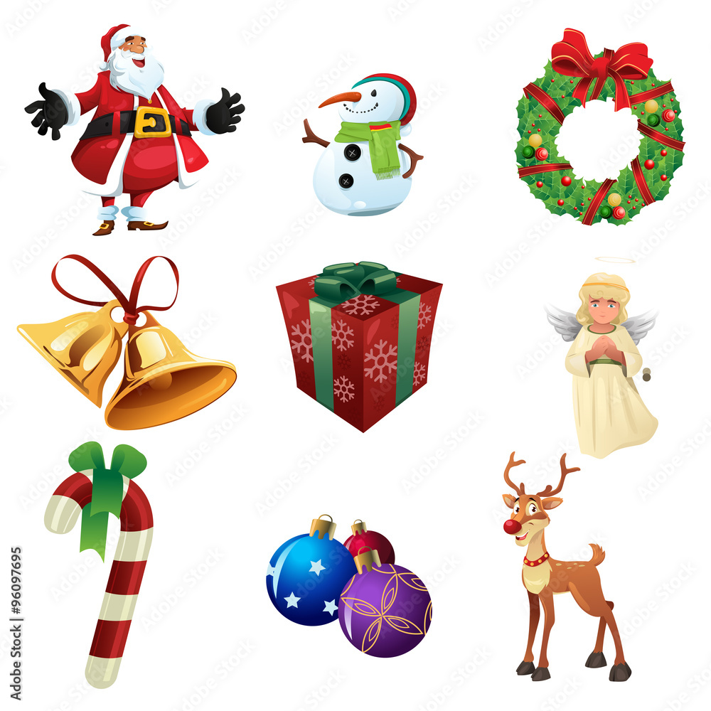 Fototapeta premium Christmas Icons