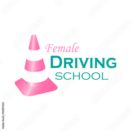 Logo female driving school