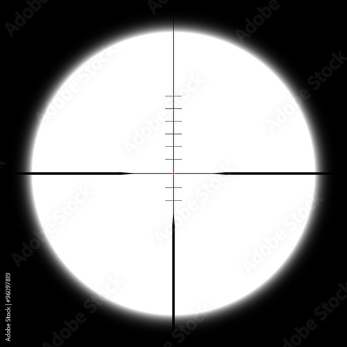 Vector sniper optical sight with crosshair and red dot