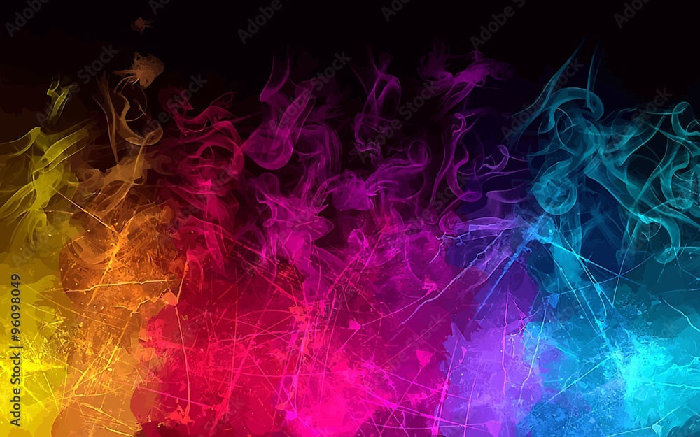 Rainbow smoke background. Vector version Stock Vector | Adobe Stock