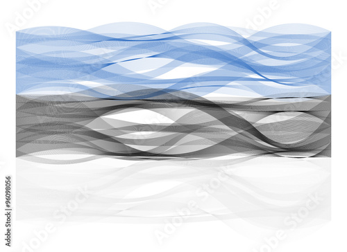 Wave line flag of Estonia