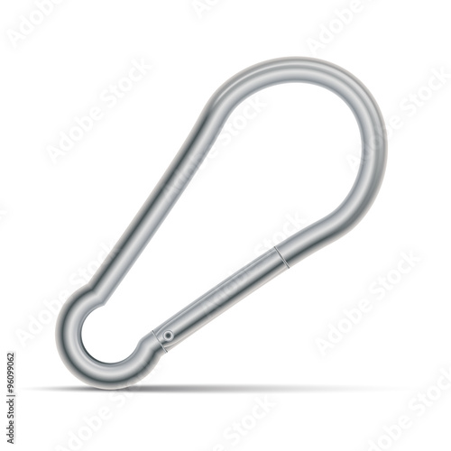 Vector illustration of carabiner clip