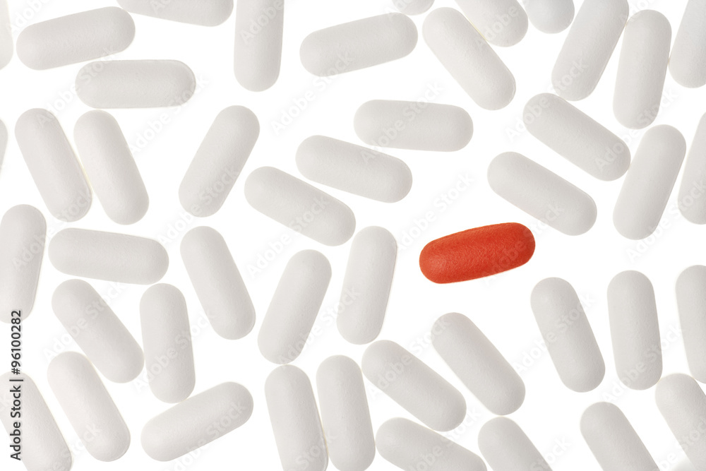 unmarked pills isolated on a white background unmarked pills isolated on a white background