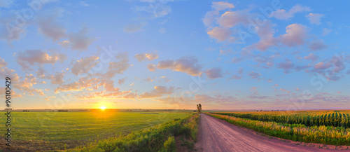 Sunset Road Panorama