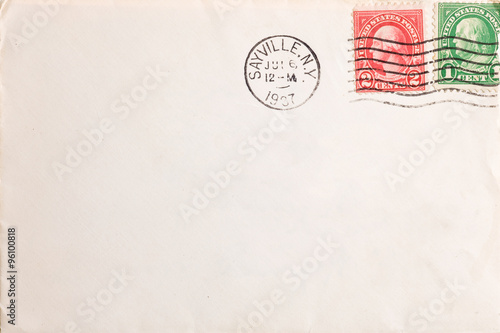 Vintage yellowed envelope