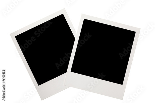 vintage polaroid snapshot isolated on white background
