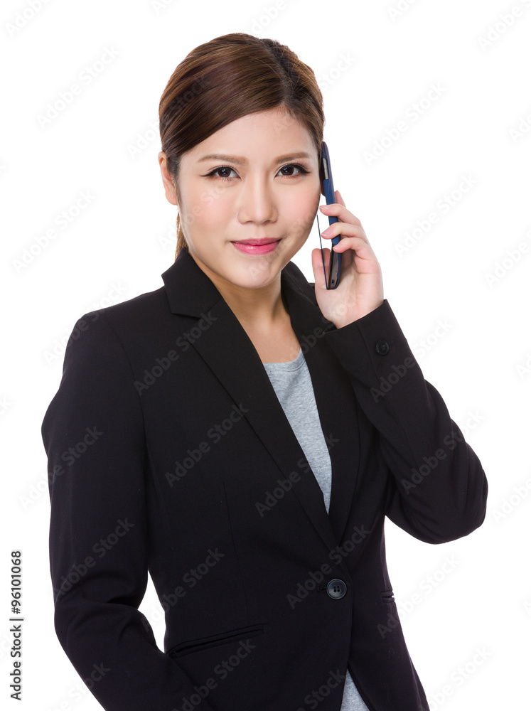 Young Businesswoman talk to mobile phone Young Businesswoman talk to mobile phone