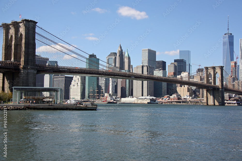 New York, Brooklyn Bridge et Manhattan