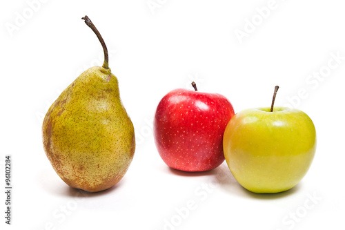 Ripe juicy fruit isolated on white background.