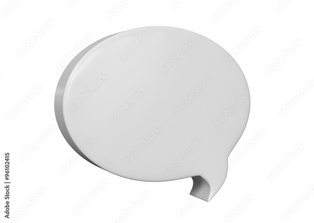 Speech balloon isolated on white background with path. Speech balloon isolated on white background with path.