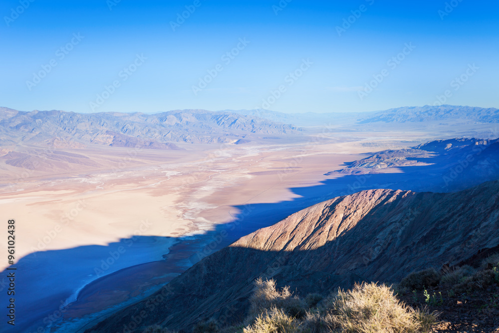 View from the mounain over Death Valley panorama