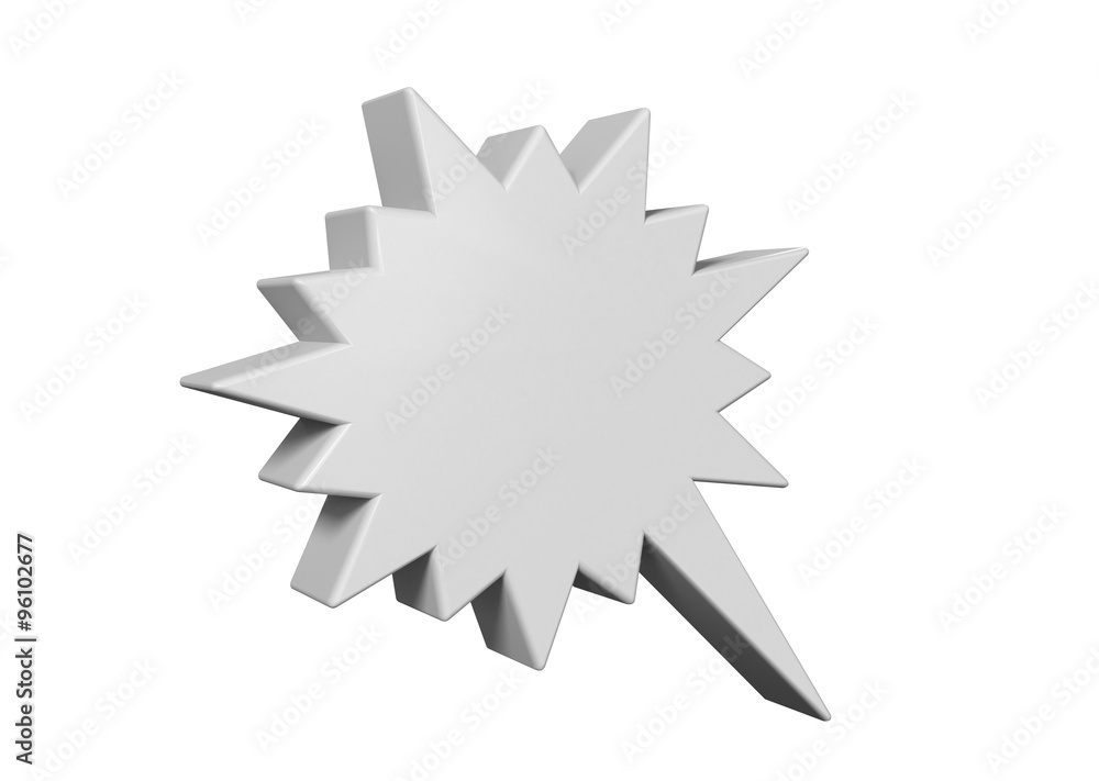 Speech balloon isolated on white background with path. Speech balloon isolated on white background with path.