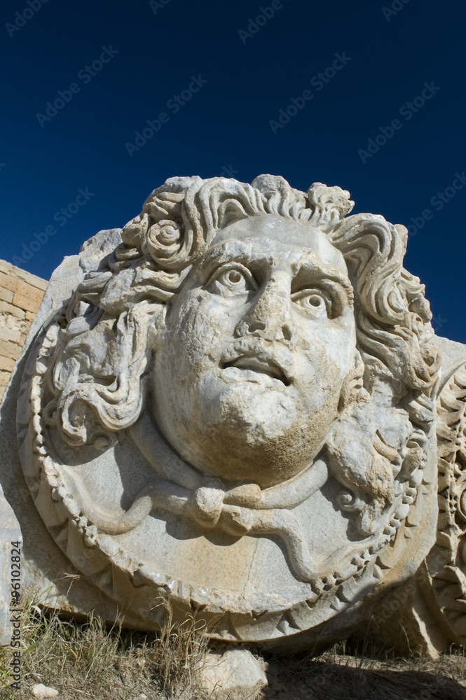 Obraz premium La medusa, Leptis Magna, Libia