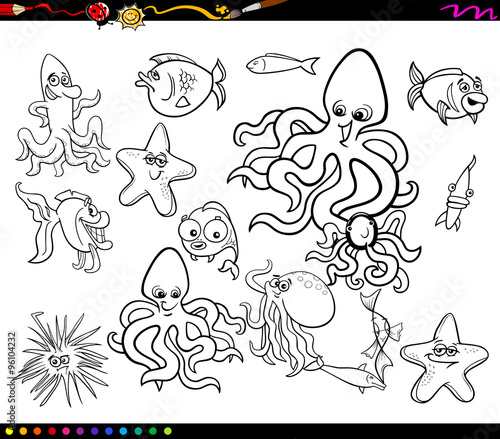 sea life group coloring book © Igor Zakowski