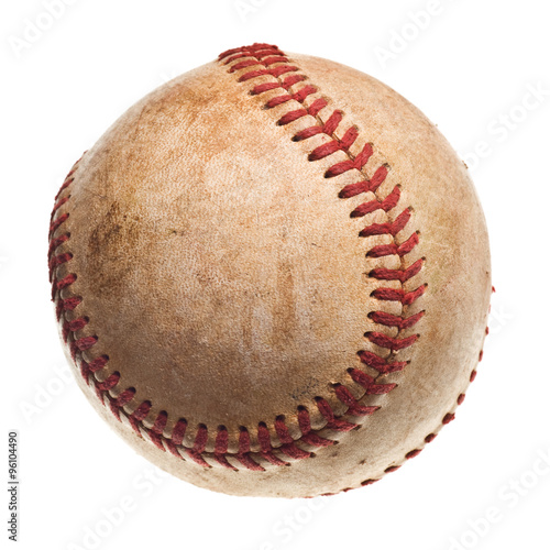 baseball with red stitching