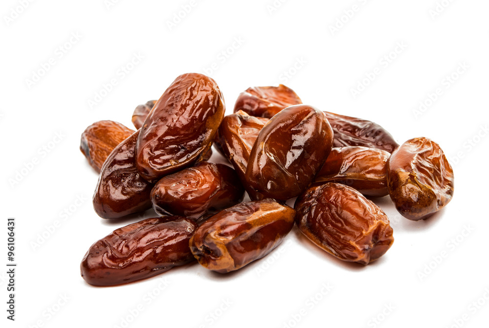 Fresh dates over white background Fresh dates over white background