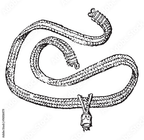 Chain, vintage engraving.