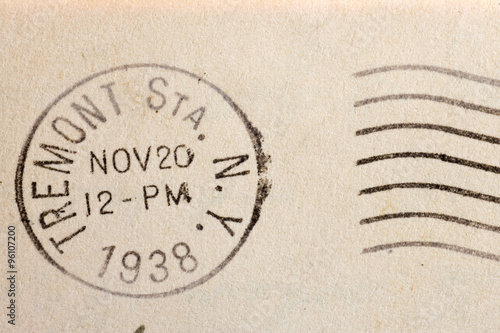 Vintage yellowed envelope