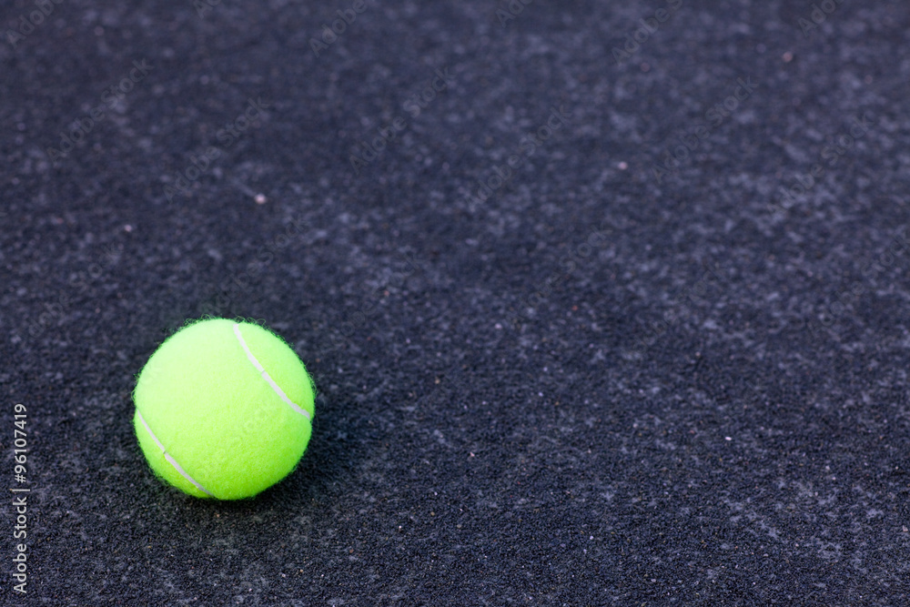 tennis ball on court background