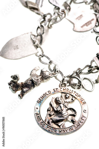 Fotografie antique st. christopher medal