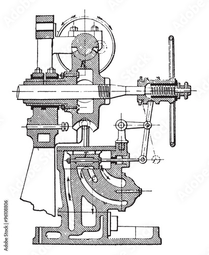 Actuator Suffren, vintage engraving.