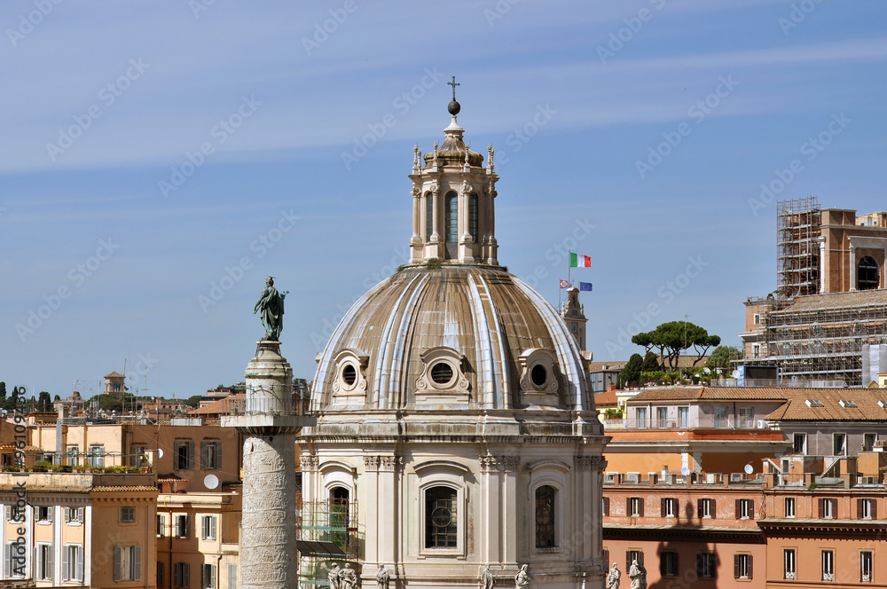 Churches of Santa Maria di Loreto in Rome - one of the main view