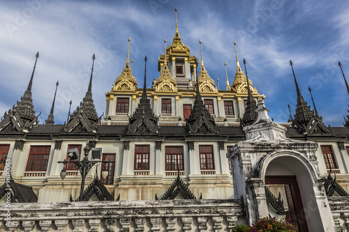 Wat Ratchanaddaram and Loha Prasat Metal Palace in Bangkok ,Thai