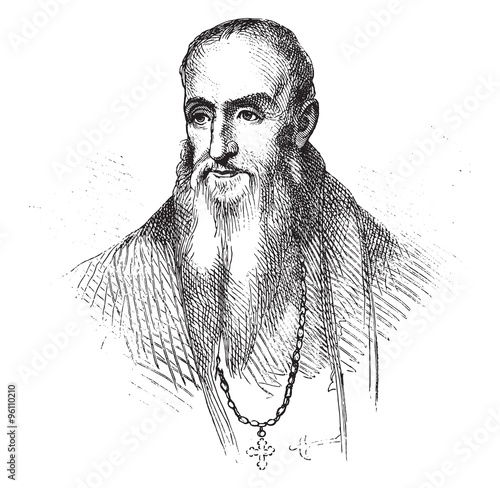 Perrenot Nicolas de Granvelle, vintage engraving.