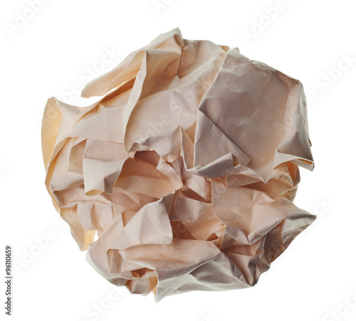 crumpled paper ball