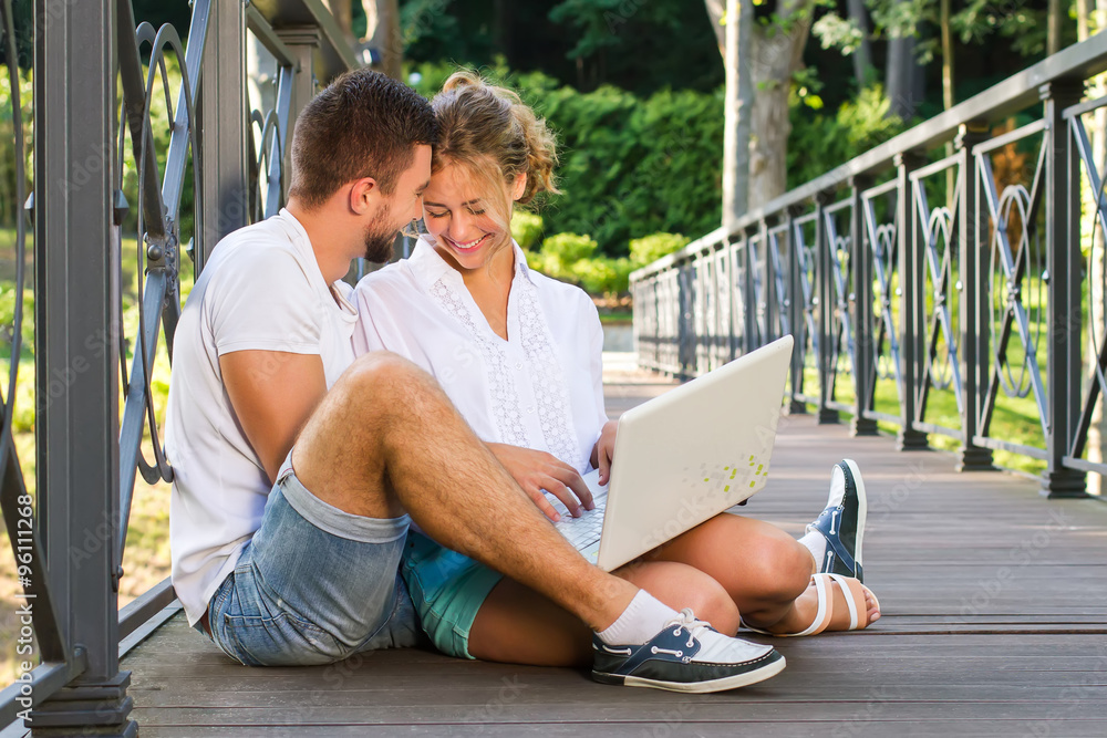 Сouple in love leaning head against each other Stock Photo | Adobe Stock