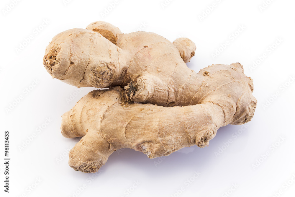 Ginger root isolated on white