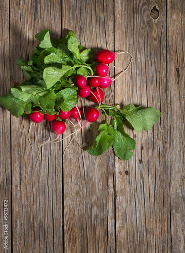 Radishes view from the top.