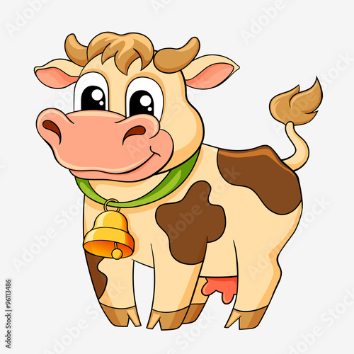 Funny cartoon cow