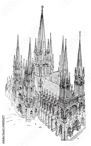 A cavalier view of the thirteenth century Cathedral, built entir
